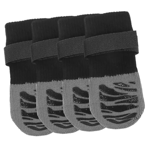 GRIRIW 4 Teilige Haustiersocken Outdoor Wanderschuhe Haustier Wanderschuhe Katzen Wanderschuhe Hunde rutschfeste Wanderschuhe Outdoor Hundeschuhe Dackel Hundeschutz rutschfeste von GRIRIW