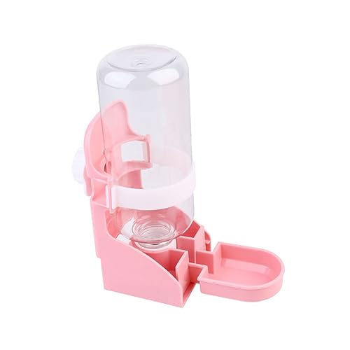 GRIRIW 500ml Automatischer Wasserspender Für Haustiere Auslaufsichere Trinkflasche Für Hunde Katzen Und Kleintiere Wandmontierbare Wasserstation Pink von GRIRIW