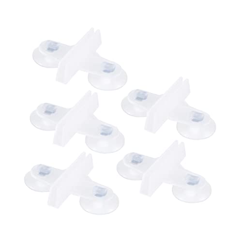 GRIRIW Clips 5St Aquariumsilikon Bodenfilter für Aquarien Saugnäpfe für Glas aufzuchtfutter Fische augplatte Sucker Glassauger für Aquarien Saugnapf aus Glas Clip Teilung Weiß von GRIRIW