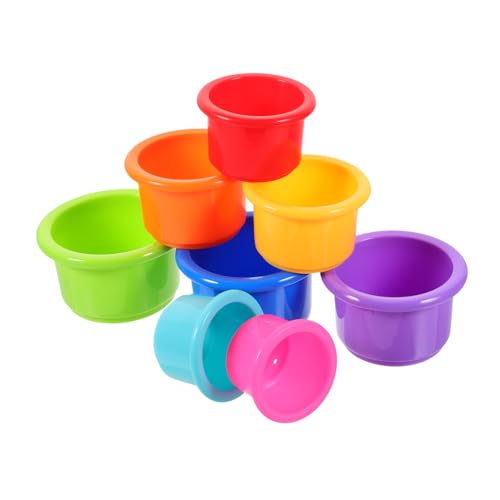 GRIRIW 8er Set Stapelbecher Für Kaninchen Nistspielzeug Aus Für Haustiere Futterbehälter Und Versteckspielzeug Für Kleintiere Ideal Für Hasen Und Meerschweinchen von GRIRIW