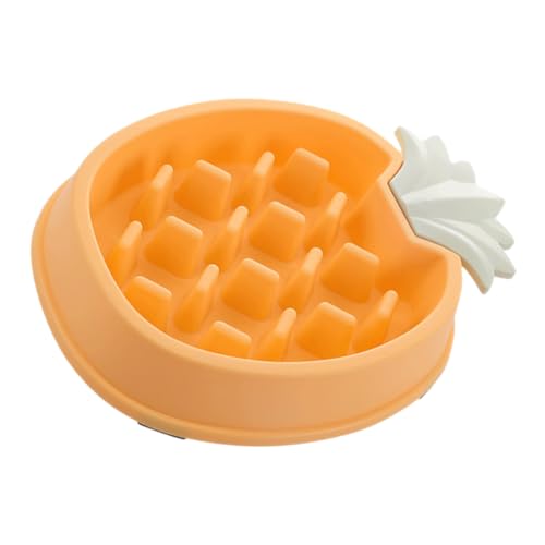 GRIRIW Ananas-Slow-Food-Bowl pet Supplies hundeartikel Dog Bowls Pet Feeding Equipment Katzenfutter Interaktiver Futterautomat für Hunde Slow Feeder Hundenäpfe langsame Futternapf Yellow von GRIRIW