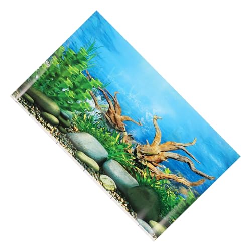 GRIRIW Aquarium Hintergrundpapier Aquariumpflanzen Schwamm Schildkrötenfutter Fischdekor Aquariumbehälter Tierwasser Aquarium Abdeckung Aquariumdekor Nagelaufkleber von GRIRIW