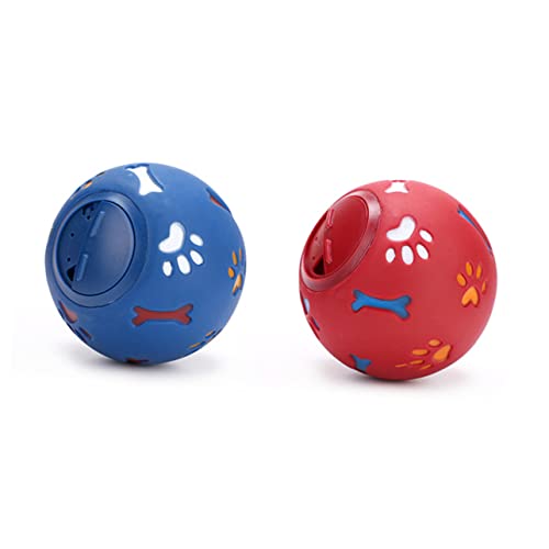 GRIRIW Gehirnspielzeug Leckerli-Ball für Hunde Leckerli-Spielzeug für Hunde interaktiv Spielzeuge Rätsel Hund leckt Futter Spielzeug Trainingsmaterial Haustier Spielzeugball Kugel fehlt von GRIRIW