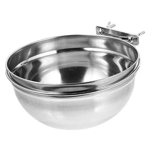 GRIRIW Edelstahl Hängende Tiernapf Wassernapf Für Hunde Und Katzen Ideal Für Käfige Und Transportboxen Robuster Futternapf Für Wasser Und Trockenfutter Pet Water Bowl von GRIRIW