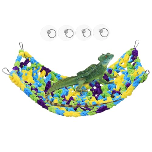 GRIRIW Reptilien-Eidechsen-Liege Bartagamen-Hängematte Haustier-Reptilienbett leicht zu reinigender Stoff von GRIRIW
