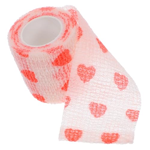 GRIRIW Elastische Hundebandage, Selbstklebende Bandage, Vlies-katzenbandage, Welpenbeinband Für Hunde, Haustiere, Tiere, Knöchelverstauchungen, Schwellungen, Rot von GRIRIW