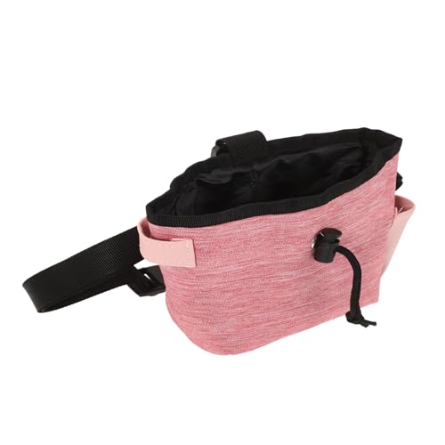 GRIRIW Gürteltasche für das Hundetraining Welpe hundeleckerli Beutel Dog Treat Bag Hundetrainingstasche Hundetraining Leckerli Paket hundefutter tragbare Leckerlitasche Oxford-Stoff Rosa von GRIRIW