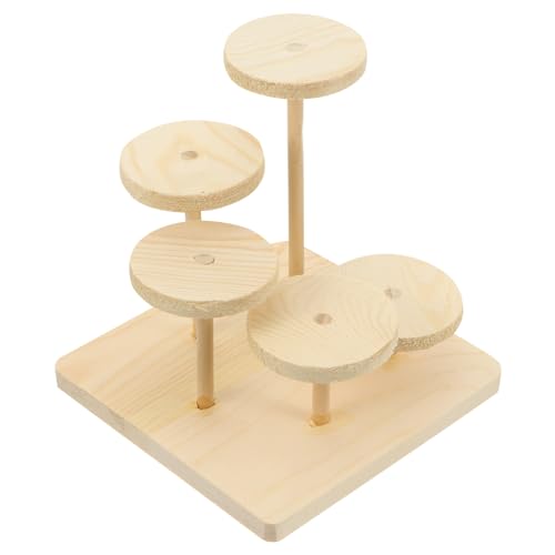 GRIRIW Hamster Fun Spielplatz Holzständer Plattform Kleintier Aktivitätsspielzeug von GRIRIW