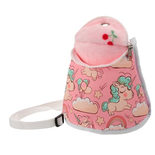 GRIRIW Hamster aus Tasche kleine Tragetasche für Haustiere Hasenträger Reisetasche Tasche für Hamster meerschweinchen Tasche atmungsaktiv Gurt Igel Tasche aus Reisen Ausflugszubehör Rosa von GRIRIW