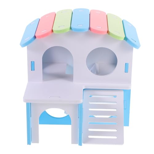 Hamstervilla Meerschweinchenschloss Versteck im Hamsterhaus Kleintierversteck kleine Hamsterhütte Hamster häuschen nagerhaus Goldener Bär Käfig Frettchen Chinchilla Spielzeug PVC von GRIRIW