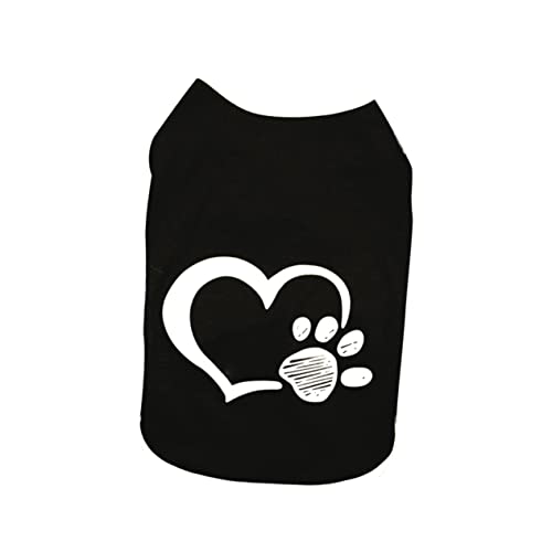 GRIRIW Party-Hundetuch sommerliche hundeweste ärmellose Blusen Baumwolloberteile Sommerweste hundepullover Muskelshirt Tanktops Hund Weste Stoff Haustierweste der Hund Kleidung Liebeshund von GRIRIW