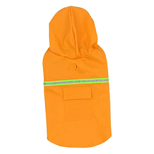 GRIRIW Hund Regenmantel Chihuahua-Kleidung Zubehör Für Hundekostüme Hunderegenmäntel Für Große Hunde Wasserdicht Hund Umhang Outdoor-zubehör Hundezubehör Hunderegenmantel Nylon Orange von GRIRIW