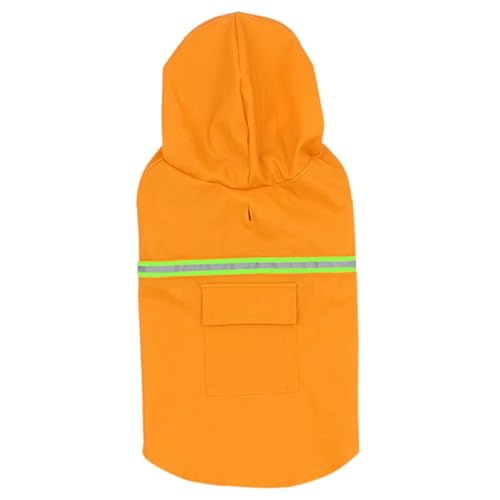 GRIRIW Hund Regenmantel Gelber Regenmantel Outdoor-hundelauf-Regenmantel Haustierregenmäntel Für Hunde Schneeanzug Für Hunde Regenmäntel Für Hunde Wasserdicht Hundezubehör Orange Nylon von GRIRIW