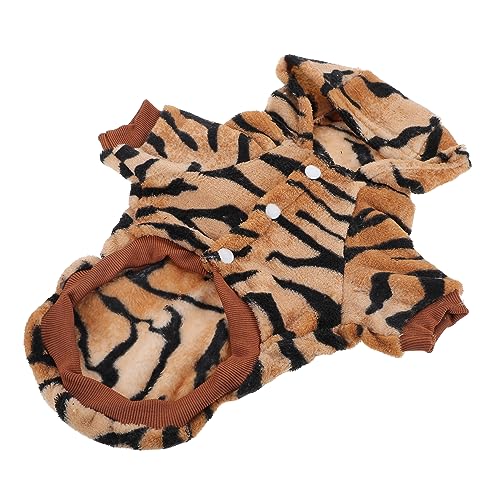 GRIRIW Hund Tiger Kostüm liefert Verwandlung Flanell-Umwandlung Tier kostüm tierkostüm Kleider Kleidung Hund Tuch Kapuzenpullover für Hunde die Katze Verwandlungs-Outfit Jacke mit Hut von GRIRIW