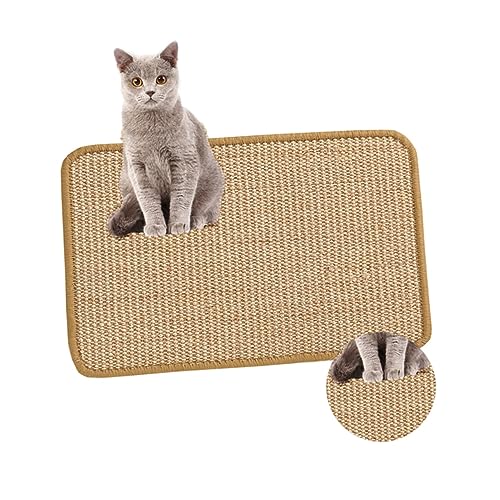 GRIRIW Katzenkratzmatte Aus Strapazierfähigem Sisal Ideal Zum Kratzen Und Robuste Katzenmatte Für Katzenliebhaber Cat Grinding Mat Für Gesunde Krallenpflege von GRIRIW