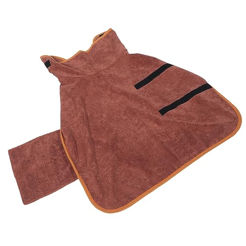 GRIRIW Kleiner Hundebademantel Schlafmantel Für Hunde Trockenmantel Für Hunde Hunderobe Hundehandtücher Haustier-Bademantel Geschmeidige Welpenkleidung Hund Strandtuch Coffee Polyester von GRIRIW