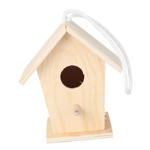 GRIRIW Mini DIY Holz Vogelnest Für Kinder Handgemachtes Spielzeug Vogelhaus Mit Juteseil Zum Basteln Und Spielen Ideal Für Kreative Bastelprojekte Und Vogelbeobachtungen von GRIRIW