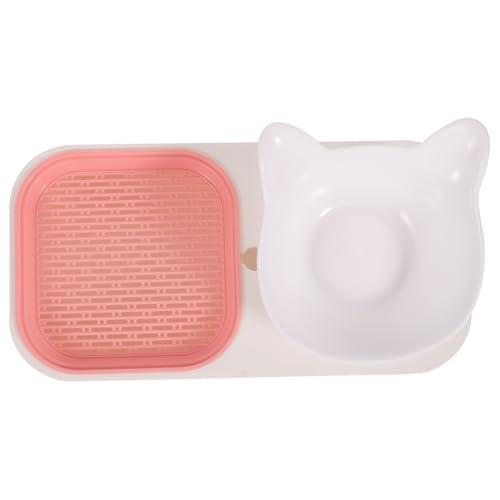 GRIRIW Kreative Katzenfutter Schüssel Mit Integriertem Katzengras Planter Multifunktionale Futterstation Für Katzen Automatische Fütterung Pink Ideal Für Snacks Und Wasser von GRIRIW