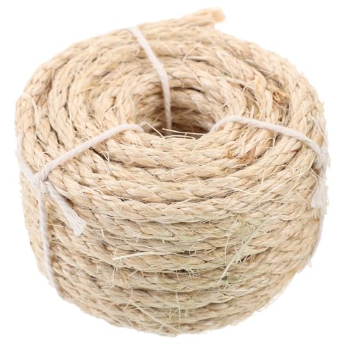 GRIRIW Natürliche Sisal Schnur Für Katzenkratzbäume 6mm x 10m Strapazierfähiges Katzenbaum Seil Für DIY Reparaturen Und Kratzflächen Ideal Für Kratzsäulen Und Kratzbretter von GRIRIW