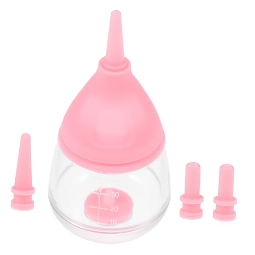 GRIRIW Kleintiertränke Auslaufsicher Pet Nursing Bottle Für Kätzchen Und Welpen Fütterungsflasche Für Neugeborene Pink Ideal Für Die Tiernahrung Haustier Nahrungsflasche Für Katzen Und Hunde von GRIRIW