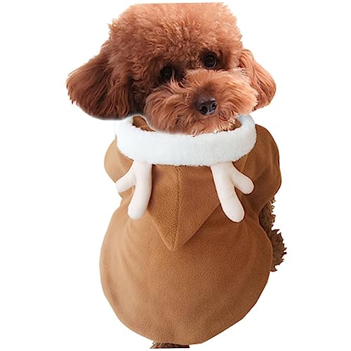 GRIRIW Haustierumhang hundemantel Dog Raincoat Weihnachten Elch Haustier Weihnachtselchkleidung Kleider Weihnachtsmantel für Haustiere Party-Hundekleidung die Katze Verwandlungs-Outfit von GRIRIW