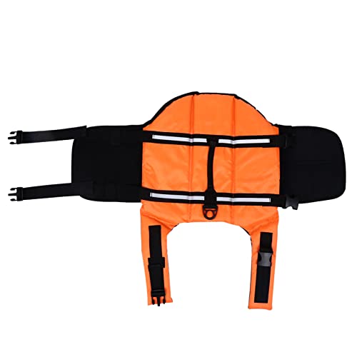 GRIRIW Rettungsweste Für Haustiere Schwimmjacke Für Haustiere Reflektierende Weste Für Haustiere Schwimmwesten Für Welpen Hundepullover Schwimmmantel Jagdjacken Orange Oxford-Stoff von GRIRIW