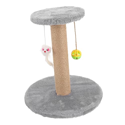 GRIRIW Spielzeuge Sisal-Katzenkratzbaum Katzenkratzbrett Spielzeug Bequemer Katzenkratzbaum Katzenkletterer Entzückender Katzenkratzer Vertikaler Kätzchenkratzer Massivholzstange von GRIRIW