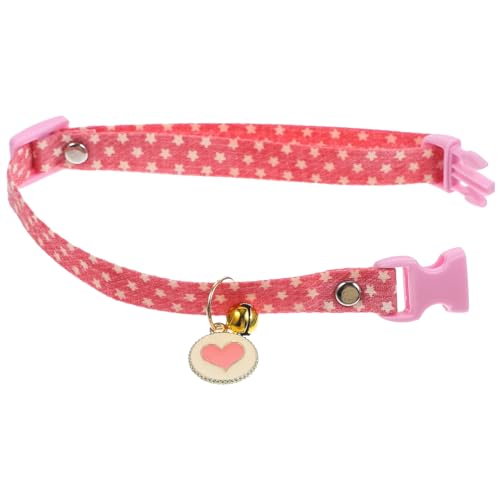 GRIRIW Hundehalsband mit Cartoon- und Glöckchenanhänger entzückendes Katzenhalsband aus Polyester atmungsaktiv für Haustiere von GRIRIW