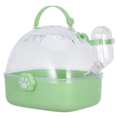 GRIRIW Tragbarer Hamsterkäfig Hamster transportbox Kleiner Haustierträger Hasenträger für Kaninchen Hamster Tragekäfig Käfig für Kaninchen Hamsterkäfig Reiseträger Abs Light Green von GRIRIW