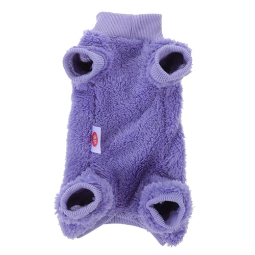 GRIRIW Vierbeinige Katzenkleidung Katzensachen Haustier Katzenbett Kätzchen-Kragen Winddichte Katzenkleidung Halloween-katzenkostüme Katzen-weihnachtsoutfit Katzenminze Samt Violett von GRIRIW