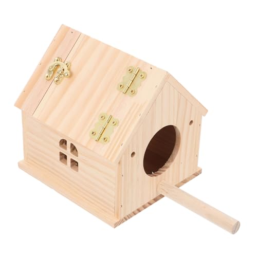 GRIRIW Vogelhaus Für Cockatiels Handgefertigter Brutkasten Für Papageien Vogelzuchtkasten Für Wellensittiche Vogel Nestbox Für Käfig Robustes Natürliches Material von GRIRIW