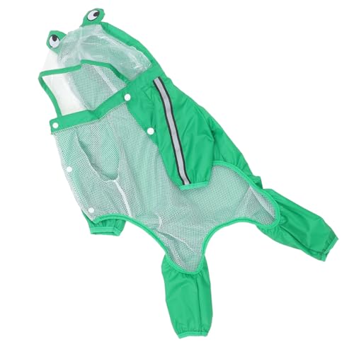 GRIRIW Wasserdichter Hunderegenmantel Regenstiefel Für Kleine Hunde Wasserdichter Hundeponcho Regenjacke Welpenmantel Regenmantel Für Hund Hunde-Regenmantel-Regenschirm Green Polyester von GRIRIW