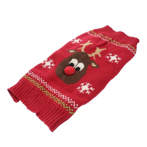 GRIRIW Hundekleidung Weihnachtspullover Weihnachten Pulli Haustierpyjamas aus Leinen Fleecepullover für Hunde Kleiner Hundepullover Kleider Welpenkleidung Weihnachtskleidung für Haustiere von GRIRIW