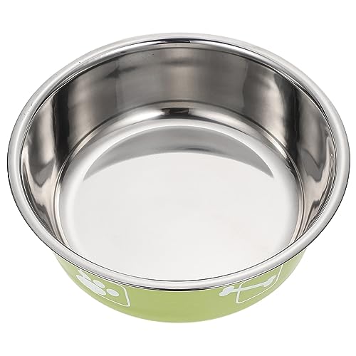 GRIRIW hundenapf aus Edelstahl verschütten Welpe Slow Feeder Hundenapf Balsam edelstahlschüsseln edelstahlnapf Futternäpfe für Hund wassernapf Rostfreier Stahl Green von GRIRIW