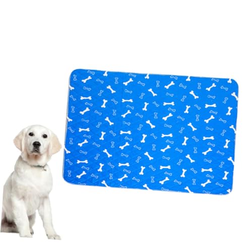 GRIRIW pet pinkelmatte Dog Training Pads wasserdichte Haustiermatte Waschbare Haustiermatte Kleiner Perlenschmuck Pinkelkissenhalter Gel Pet Pee Pads Trainingsunterlage für Haustiere Blue von GRIRIW