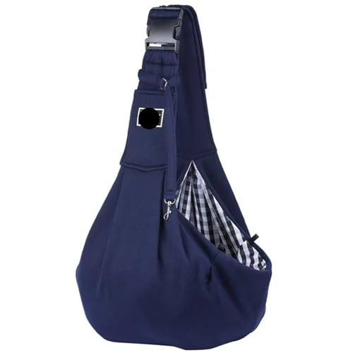 UmhäNgetasche FüR Haustiere Verstellbare Haustier-Hunde-Tragetasche, Outdoor-Reise, Welpe, einzelne Umhängetaschen, Hunde-Komfort-Sling-Handtasche, Corgi-Welpen-Tragetasche Hundetasche(Color:Deep Blue von GSCLZ