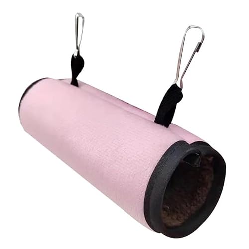 Hamster Hängematte Hamster Käfig Frettchen Tunnel Hängematte for Ratte Warme Hamster Rohr Spielzeug Hängen Bett Käfig for Hamster Kaninchen Meerschweinchen Kleine Tiere (Color : Pink) von GSJNHY