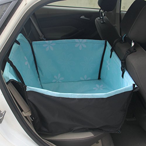 Hunde Autositz Pet Carriers Hund Auto Sitzbezug Tragen for Hunde Katzen Matte Decke Hinten Zurück Hängematte Schutz transportin perro(Sky Blue) von GSJNHY