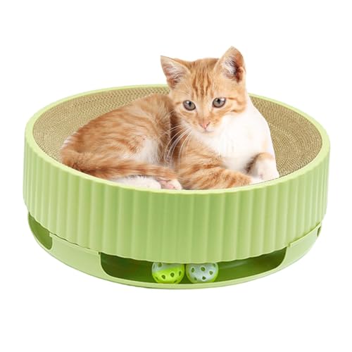 GTFYUDGH 40x14cm Rund Katzenkratzbretter, Katzenkratzbretter Schüssel Nest, Kratzpappe Für Katzen 2 In 1, Katzen Kratzbrett, Kratzpappe, Corrugated Lounge Kratzpappe Für Katzen Bett, Katze Kratzbrett von GTFYUDGH