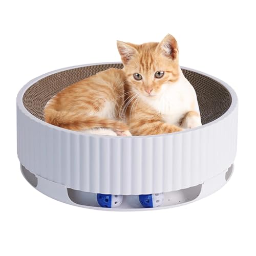 GTFYUDGH 40x14cm Rund Katzenkratzbretter, Katzenkratzbretter Schüssel Nest, Kratzpappe Für Katzen 2 In 1, Katzen Kratzbrett, Kratzpappe, Corrugated Lounge Kratzpappe Für Katzen Bett, Katze Kratzbrett von GTFYUDGH