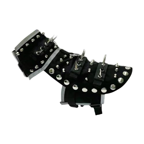 GTFYUDGH Hundeweste mit Spikes, Hundeweste mit Spikes, Geschirr Hundeweste mit Spikes, Verstellbarer, reflektierender Anti-Coyote-Hundemantel, Hundeschutzweste für Outdoor-Walking-Camping von GTFYUDGH