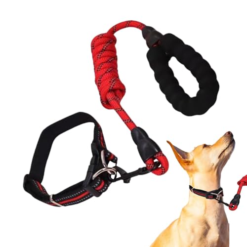 GTFYUDGH Kleines Hundehalsband, verstellbares Haustierhalsband - Atmungsaktives Halsband für Hunde mit Seil-Set - Reflektierende Design-Nylon-Hundehalsbänder, geeignet für große, mittlere und kleine von GTFYUDGH