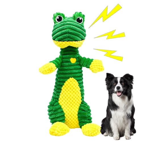 GTFYUDGH Quietschende Plüschtiere,Plüschtiere für Hunde,Froschtier-Hundespielzeug - Interaktives, gefülltes Quietschspielzeug, schönes Spielzeug mit Geräuschen für Haustiere und Geräuschen für die von GTFYUDGH