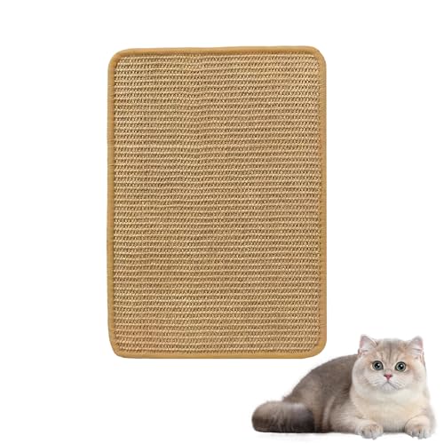 2-In-1-Sisalbett Und Brett Zum Kratzen,Sisal Kratzbrett,Kratzpappe Für Katzen Kratzbrett Für Katzen Aus Sisal,Kratzmatte Katze Spielzeug,Natürliche Katzenkratzbretter Sisal Kratzteppich (Ersatz-Groß) von GUAHKUN