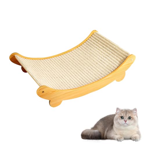 2-In-1-Sisalbett Und Brett Zum Kratzen,Sisal Kratzbrett,Kratzpappe Für Katzen Kratzbrett Für Katzen Aus Sisal,Kratzmatte Katze Spielzeug,Natürliche Katzenkratzbretter Sisal Kratzteppich (Klein) von GUAHKUN