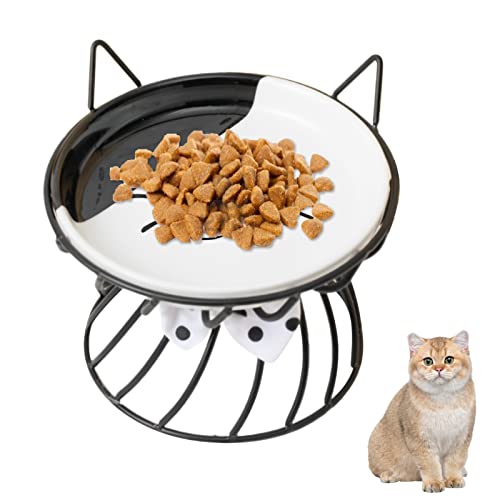 Futternapf Katze Hund Keramik Katzennapf Keramik Set Mit Ständer Rutschfestes Silikon Erhöhter Futternapf Katze Futternapf Katze Anti Erbrechen Katzenschüssel Für Katze von GUAHKUN