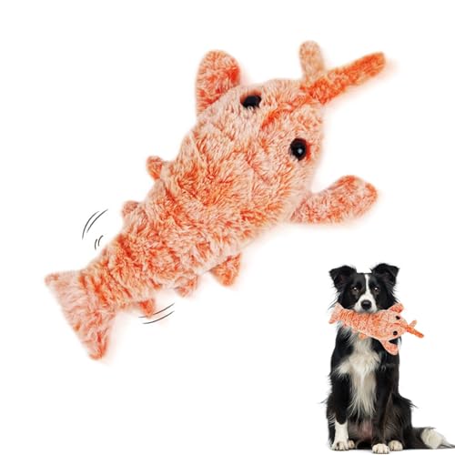 GUAHKUN Interaktive Hundespielzeug, Quietschendes Hundespielzeug, Wiggly Lobster Hundespielzeug, Kuscheltier Für Große Mittlere Und Kleine Hunde (Lobster) von GUAHKUN
