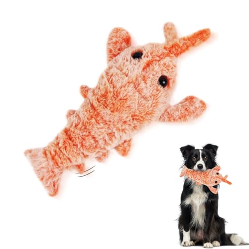 GUAHKUN Interaktive Hundespielzeug, Quietschendes Hundespielzeug Unzerstörbar Hunde Spielzeug Weihnachten, Wiggly Lobster Hundespielzeug Kuscheltier Für Große Mittlere Und Kleine Hunde (A) von GUAHKUN