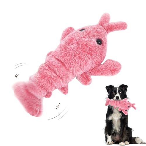 GUAHKUN Interaktive Hundespielzeug, Quietschendes Hundespielzeug Unzerstörbar Hunde Spielzeug Weihnachten, Wiggly Lobster Hundespielzeug Kuscheltier Für Große Mittlere Und Kleine Hunde (B) von GUAHKUN