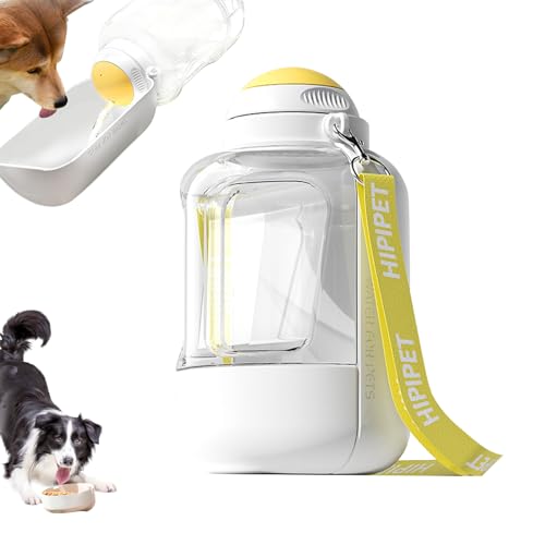 Trinkflasche Hunde Für Unterwegs 1000ml,Tragbare Hundetrinkflasche Für Unterwegs,Faltbare Auslaufsicher Wasserflasche Hunde,Katze Haustier Zubehör Für Täglich Spazieren Gehen Reisen (A, 1000ml) von GUAHKUN